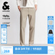 杰克·瓊斯（JACK&JONES）25年男裝秋冬褲子男直筒零壓褲加絨長(cháng)褲商務(wù)休閑褲免燙易打理男褲 卡其色037 四季款 32 175