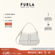 芙拉（FURLA）【七夕禮物】【明星同款】FURLA芙拉FLOW牛皮迷你女士手提斜挎包 棉花糖白