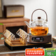 憶壺茶（YIHUTEA）煮茶壺電陶爐煮茶器燒水壺泡茶爐養(yǎng)生壺套裝泡茶壺加厚提梁壺 1.3L蒸煮壺+6杯+茶盤+1500w爐
