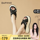達(dá)芙妮（DAPHNE）厚底拖鞋女2025新款夏季外穿網(wǎng)紅松糕沙灘內(nèi)增高跟涼拖鞋女士涼鞋 黑色 34