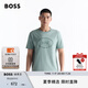 BOSS男士2025年夏季新款徽標(biāo)棉質(zhì)平紋針織布高爾夫運(yùn)動(dòng) T 恤 357-水綠色 M