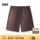 森馬（Semir）休閑短褲男運(yùn)動跑步健身褲子寬松2025夏季微皺肌理感109325125104