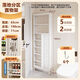 衛生間金屬門(mén)后置物架超薄落地廚房夾縫極窄收納柜免打孔 分區置物架白色190*65*11CM