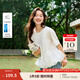 茵曼（INMAN）【涼感索羅娜】茵曼網(wǎng)紗拼接娃娃衫女2025年夏季新款花朵短袖T恤  米白色 M