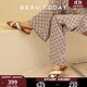 BEAUTODAY【小冉同款】羅馬涼鞋女款2025新款夏季外穿百搭真皮涼鞋平底女鞋 復古棕（不可水洗） 38