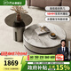 芝華仕（CHEERS）大理石茶幾客廳輕奢高級感2025新款小戶型國家補貼芝華士CJ109 灰棕色-大茶幾-90cm+大角幾-60cm 優(yōu)先發(fā)貨（詳詢客服）