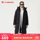 坦博爾羽絨服女長款時(shí)尚休閑百搭保暖加厚連帽面包服530836Z 黑色 165 
