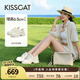 KISSCAT接吻貓2025年春季追風(fēng)老爹鞋運動百搭圓頭時尚休閑鞋KA65163-50 米色（網(wǎng)孔版） 37