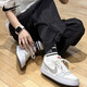 耐克（NIKE）大童鞋男女同款Court Borough 銀灰色低幫運(yùn)動(dòng)休閑鞋 青少年板鞋 DV5456-127 36.5