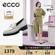 愛步（ECCO）樂福鞋女 經(jīng)典厚底百搭英倫風(fēng)皮鞋 摩登女鞋490013 石灰色37