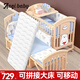 ANGI BABY嬰兒床實(shí)木無(wú)漆多功能寶寶床新生兒可移動(dòng)搖床可拼接加長(cháng)兒童床