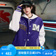 MEDMxEVA聯(lián)名機體款棒球服夾克男潮牌美式上衣休閑復古外套女春秋 紫色 M