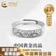 中國(guó)黃金（CHINA GOLD）招財(cái)貔貅戒指男足銀開口可調(diào)節(jié)指環(huán)七夕情人節(jié)生日禮物送男女友 招財(cái)貔貅戒指【品牌禮盒】