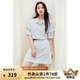 獨束大碼女裝法式假兩件條紋襯衫連衣裙2025夏裝新款收腰顯瘦裙子 條紋 XL （尺碼：3）