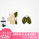 Jay梔子花耳釘女不對(duì)稱耳環(huán)耳飾送女友七夕情人節(jié)禮物