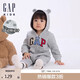 GAP嬰兒初秋款彩logo小熊耳朵連帽連體衣兒童裝爬服644733