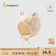 童泰（TONGTAI）嬰兒帽子新生兒護(hù)囟門胎帽初生寶寶提花護(hù)耳帽兒童雙層防風(fēng)帽 黃色 0-1歲,48cm