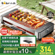 小熊（Bear）烤肉鍋電烤盤電烤爐家用電燒烤爐烤串烤肉一體無(wú)濃煙全機(jī)可拆洗2100W雙烤網(wǎng)烤盤Q21E7【國(guó)家補(bǔ)貼】