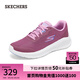 斯凱奇（Skechers）女鞋秋季緩震健步鞋厚底增高休閑運(yùn)動(dòng)鞋跑步鞋125641 粉紅色/PNK 37