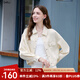 百圖betu女裝2025秋季新款短外套潮流純棉百搭牛仔外套上衣女2507T32 杏色 L