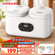 康佳（KONKA）雙膽電飯煲 家用智能預約 4L大容量3-4人煮飯煮粥鍋輔食鍋小電飯鍋壓力 KDFB-4020E-W