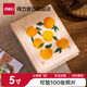 得力（deli）防水防潑高透膜相冊照片收集冊影集冊紀念冊畢業(yè)季情侶相冊影集家庭大容量照片檔案冊 5寸-100張-心想事橙 PQ856
