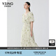 衣香麗影優(yōu)雅碎花連衣裙夏款V領(lǐng)減齡裙子 米色花料 L