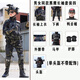 啟旨兒童迷彩服男女童裝小學生軍訓幼兒園演出表演服春夏秋長短袖套裝 黑鷹長袖套餐四 140