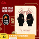 李寧日進(jìn)斗金系列|加絨保暖手套情侶款新年紅色都市風(fēng)通勤運動手套 黑色-1 F