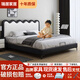 法式復(fù)古奶油波浪床現(xiàn)代簡(jiǎn)約女孩公主臥室床輕奢雙人主臥婚床 精品兒童床【送貨入戶】 1500mm*2000mm框架結(jié)構(gòu)