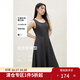 獨束大碼女裝黃金比例分割顯瘦U領(lǐng)背心2025春裝無(wú)袖雙色內搭裙子 熔巖灰 M (尺碼：1) 拍前和客服確認尺碼