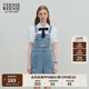 Teenie Weenie小熊女裝春夏裝牛仔背帶短褲簡(jiǎn)約時(shí)尚休閑通勤連體褲 淺藍(lán)色 M (165)