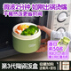 優(yōu)泊仕新款保溫飯盒陶瓷內膽上班族可微波爐加熱學(xué)生帶飯便當盒餐盒套裝 牛油綠- 兩層 800ml +提包+餐具