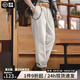 馬登工裝美式復(fù)古那不勒斯長褲紳士巴黎扣直筒休閑褲子廓格爾西褲男春 淺灰 30
