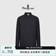 比音勒芬（Biemlfdlkk）春秋款襯衣男休閑輕戶外工裝風(fēng)細(xì)格肌理感輕便柔軟易打理長袖襯衫 07黑色 XL