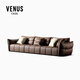 VENUSCASA意式輕奢沙發(fā) 大平層客廳高定系列  意大利維羅納全真皮沙發(fā) Top Notch M級半皮 模塊33組合