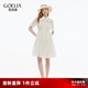歌莉婭襯衫領連衣裙女夏2025新款天絲絕美優(yōu)雅公主裙子1E5J4K0T0 07W米色 M