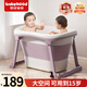 世紀寶貝（babyhood）兒童泡澡桶 嬰兒洗澡盆游泳桶加大號折疊浴桶0-15歲贈浴凳 319紫