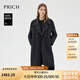 PRICH【100%綿羊毛】復(fù)古格紋雙面呢外套2024冬季新款氣質(zhì)大衣 17深灰色 XS 155
