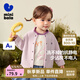 minibala男童女童毛絨外套寶寶抗靜電搖粒絨撞色繡花保暖上衣2025秋新款 粉紅60009 90