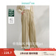 茵曼（INMAN）輕薄透氣涼涼褲2025夏女裝新款寬松顯瘦闊腿長褲子 卡其色 S