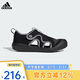 阿迪達(dá)斯（adidas）童鞋25春季新款男女大小童魔術(shù)貼包頭涼鞋 JP5747黑/灰