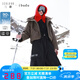 IBUDU2024冬季新款三防連帽羽絨服短款白鴨絨保暖外套潮酷女 咖啡色 165/88A/L
