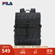 FILA 斐樂官方男士背包2025冬新款時尚休閑翻蓋雙肩包書包電腦包 滿印一-ZA XS