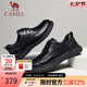 駱駝（CAMEL）皮鞋男2025春季新款牛皮經(jīng)典商務(wù)通勤軟底舒適休閑英倫紳士職場男 G15S155029 黑色 41