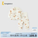 童泰（TONGTAI）嬰兒套裝秋冬季純棉寶寶上衣高腰護(hù)肚褲兒童家居服夾棉童裝 橘色 100 碼(建議2-3歲身高90-103cm)