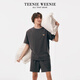 TEENIE WEENIE小熊男士睡衣女2025新款夏季涼感情侶純棉家居服套裝 【等風(fēng)來小熊|套頭】男-巖灰 XL
