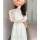 J-the法式茶歇碎花連衣裙子女夏季2025新款感溫柔氣質(zhì)系帶收腰長裙 主圖色 （包含吊帶） L 建議115-125斤