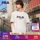 FILA 斐樂(lè )官方男女同款針織T恤2025年夏季純棉寬松休閑情侶短袖t恤