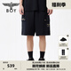 BOY LONDON25新款夏季男女同款刺繡黑色簡約時尚潮牌高街休閑短褲N13018 黑色 M